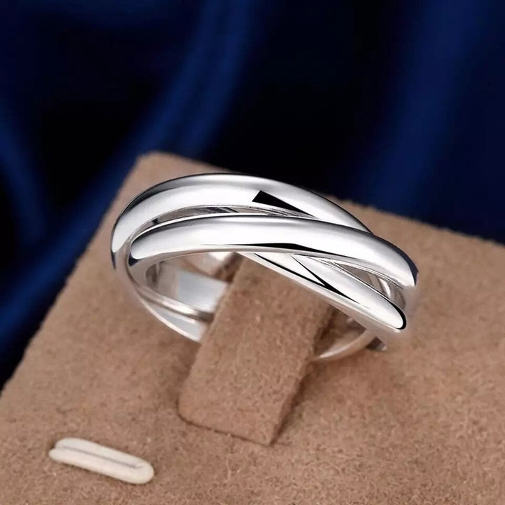 925 Sterling Silver Three Rings Image 1