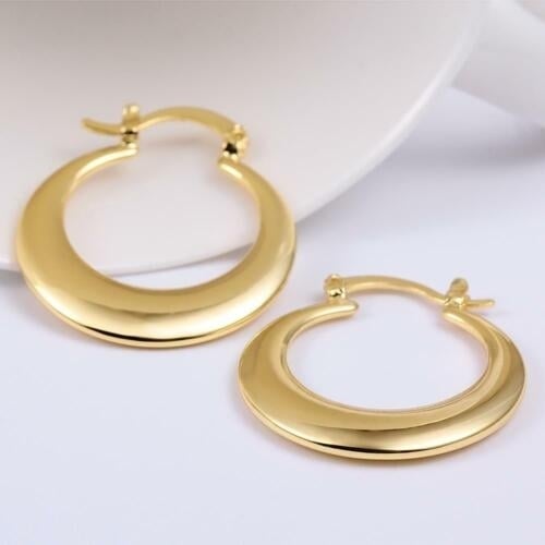 925 Sterling Silver Elegant Round Hoop Earrings Image 4