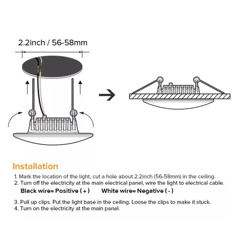 12V LED Recessed Down Lights Soft White 3500K Puck Light Pack of 2 for RV Boat Image 6