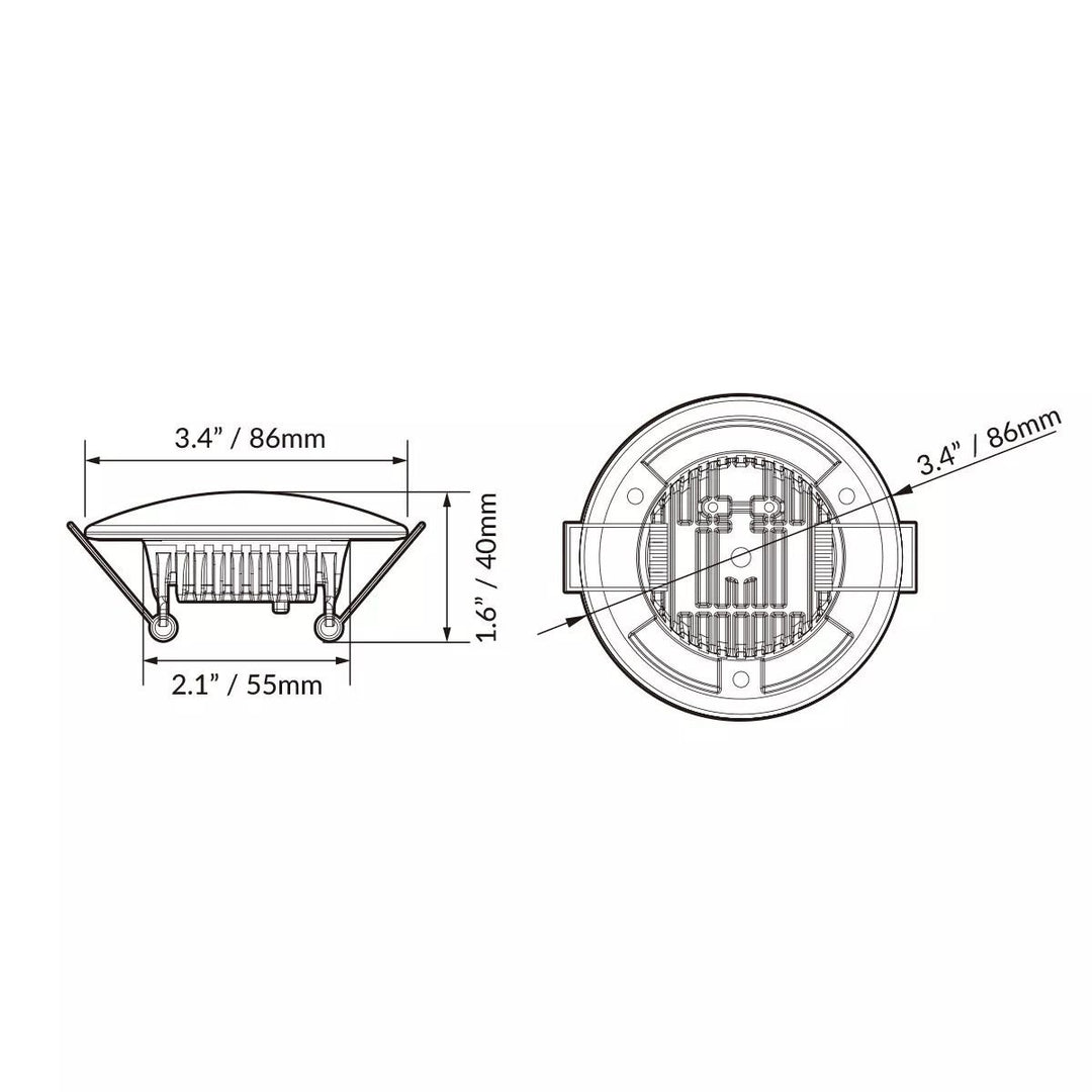 12V LED Recessed Down Lights Soft White 3500K Puck Light Pack of 2 for RV Boat Image 7