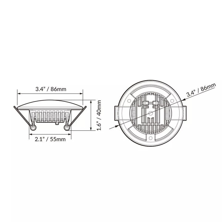 12V LED Recessed Down Lights Soft White 3500K Puck Light Pack of 2 for RV Boat Image 7