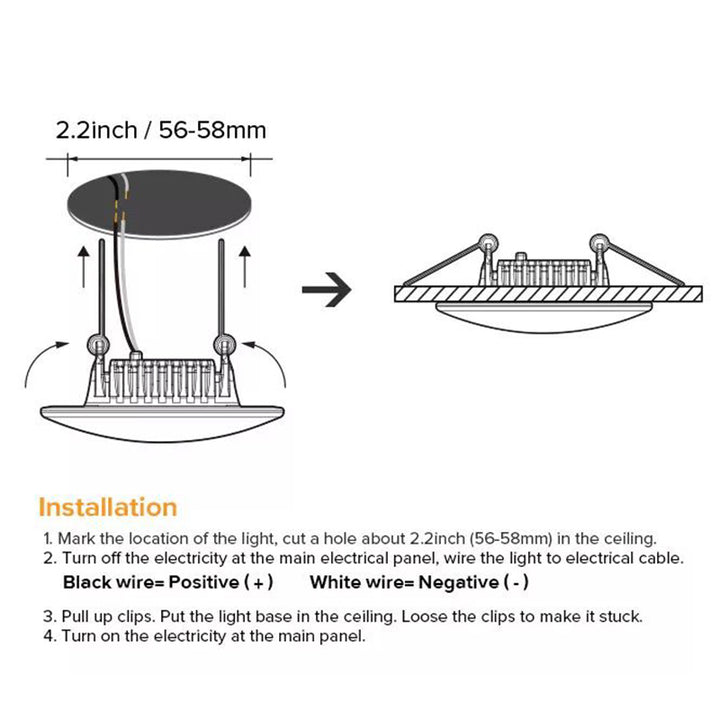 12V LED Recessed Down Light Soft White 3500K 3.4inch Puck Light for RV Boat Image 6