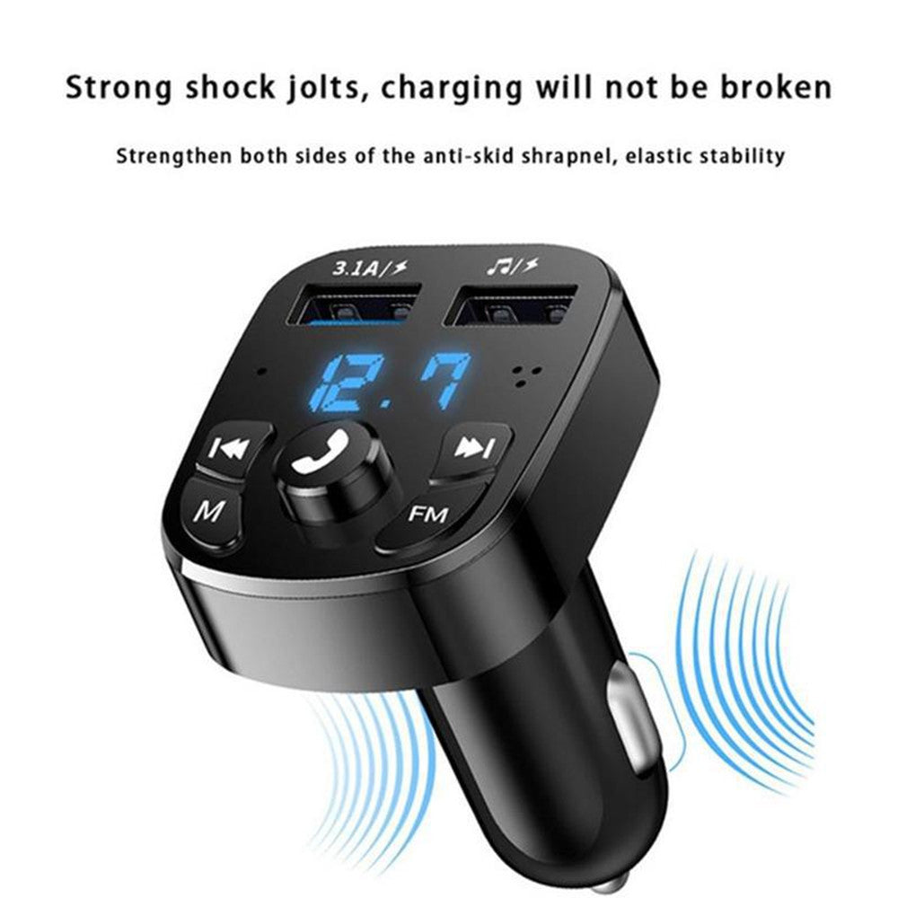 Car MP3 Player Bluetooth 5.0 FM Transmitter Dual USB Fast Charger USB Flash Drive Image 3