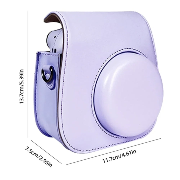 For Instax Mini 12 Camera Case PU Leather Soft Protective Case Trave Bag for Fujifilm Film Camera Bag with Shoulder Image 6