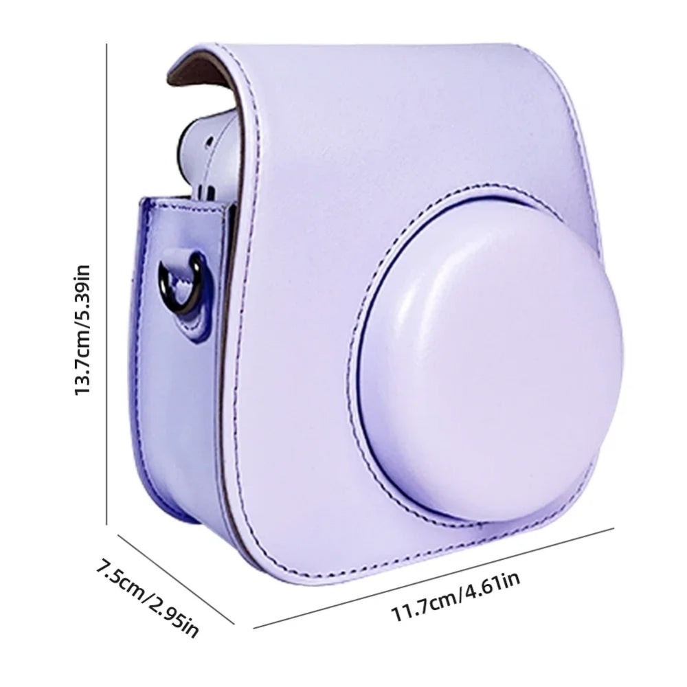 Fujifilm Instax Mini 12 PU Leather Camera Case Soft Protective Travel Bag Strap Image 6