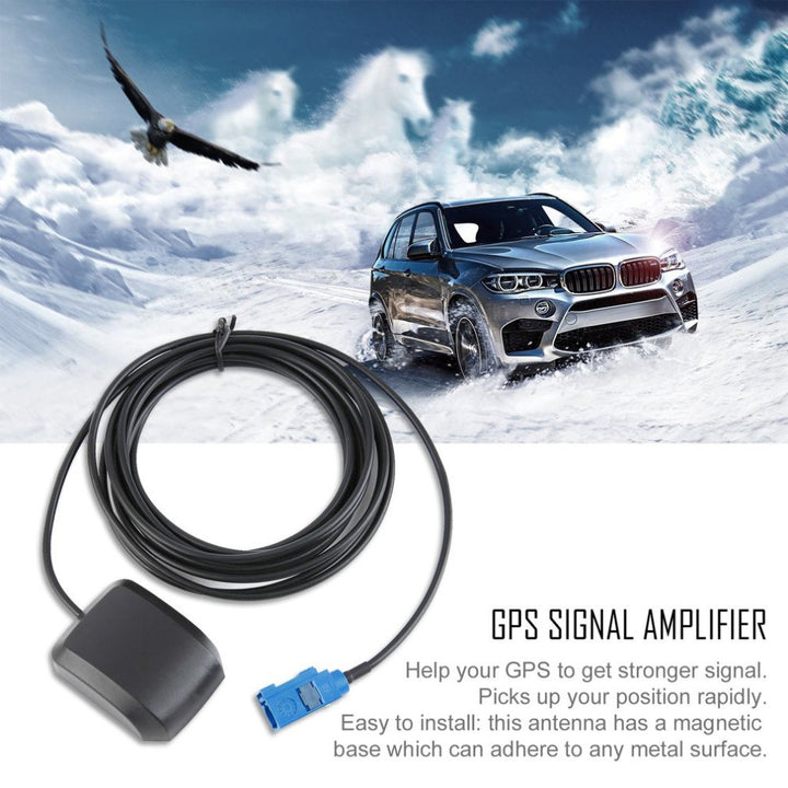 GPS Antenna Waterproof Fakra Black 1.5m for VW Audi Skoda Benz RNS MFD2 RNS510 Image 4