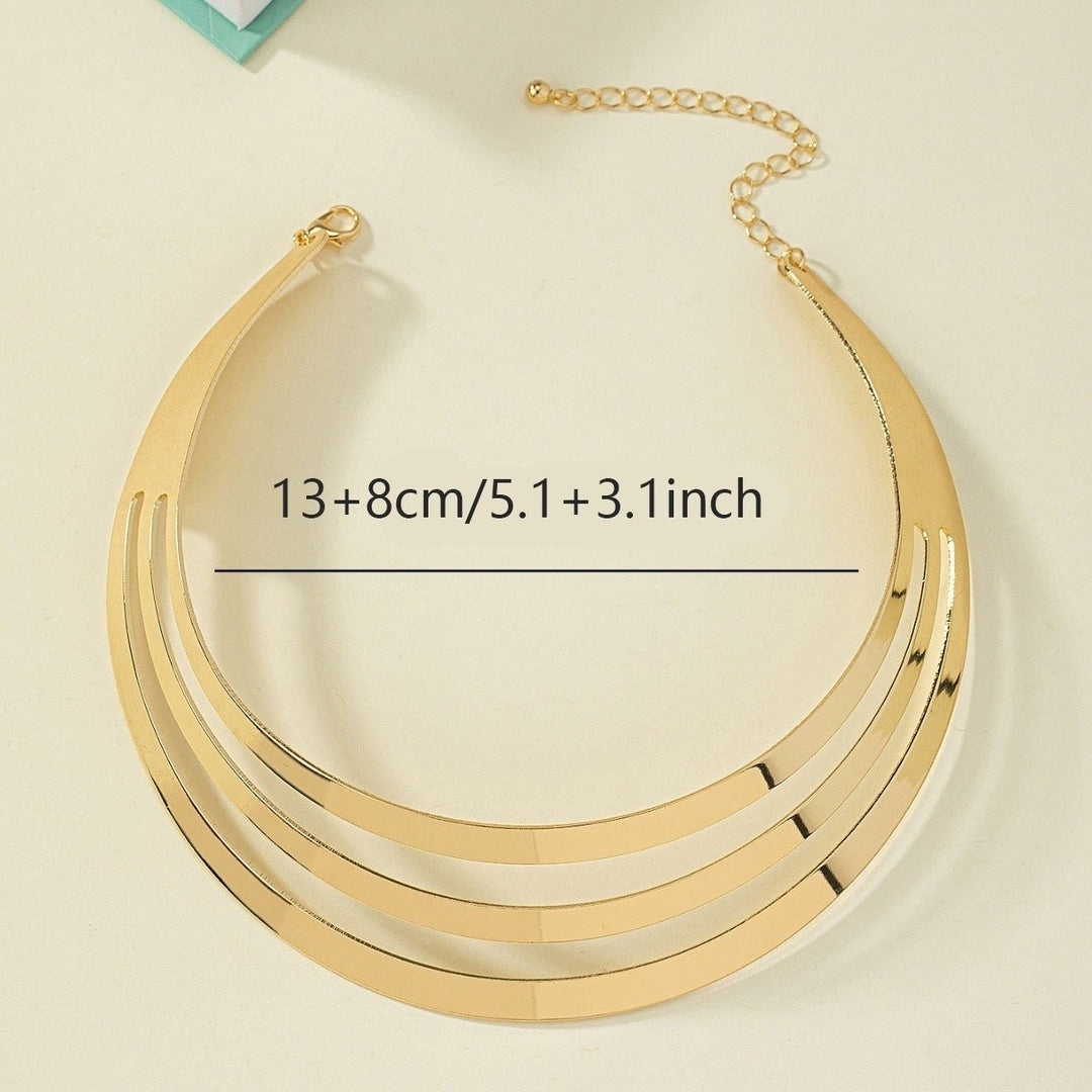 Personalized trend exaggerated punk three-in-one retro clavicle chain womens fashion jewelry necklace women Image 4