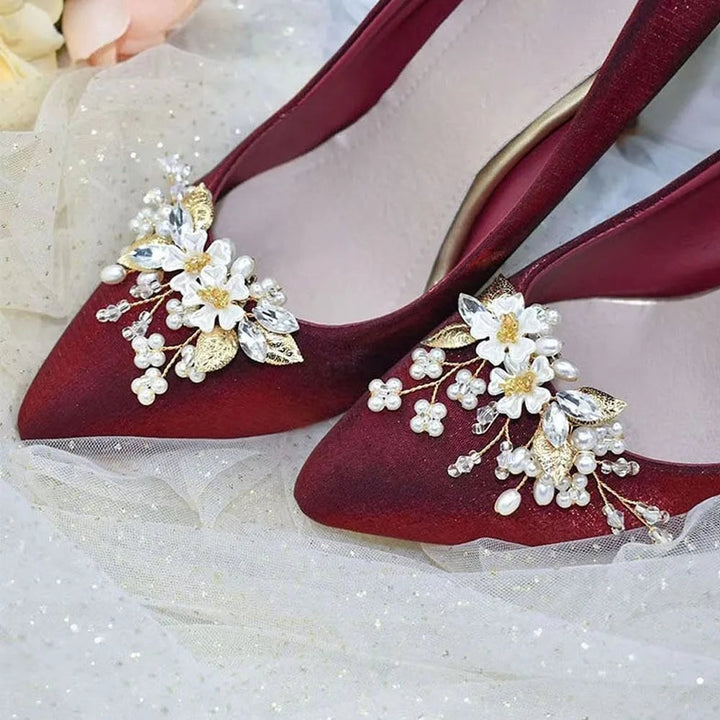 Rhinestone Shoe Clips Buckles Crystal Flower Shoe Charms Ornaments Corsage Wedding Party Boots Dress Bag Decoration for Image 3