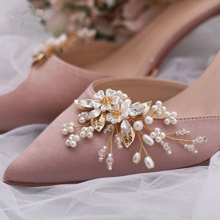 Rhinestone Shoe Clips Buckles Crystal Flower Shoe Charms Ornaments Corsage Wedding Party Boots Dress Bag Decoration for Image 4