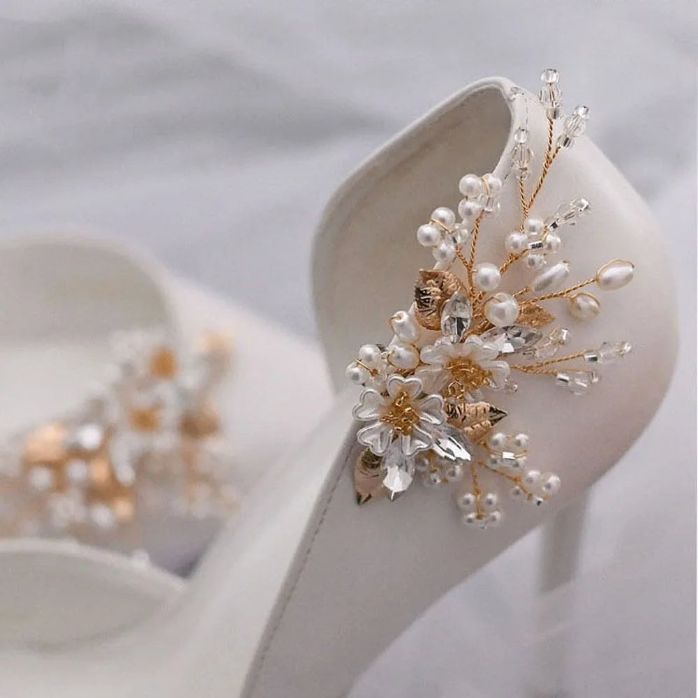 Rhinestone Shoe Clips Buckles Crystal Flower Shoe Charms Ornaments Corsage Wedding Party Boots Dress Bag Decoration for Image 4