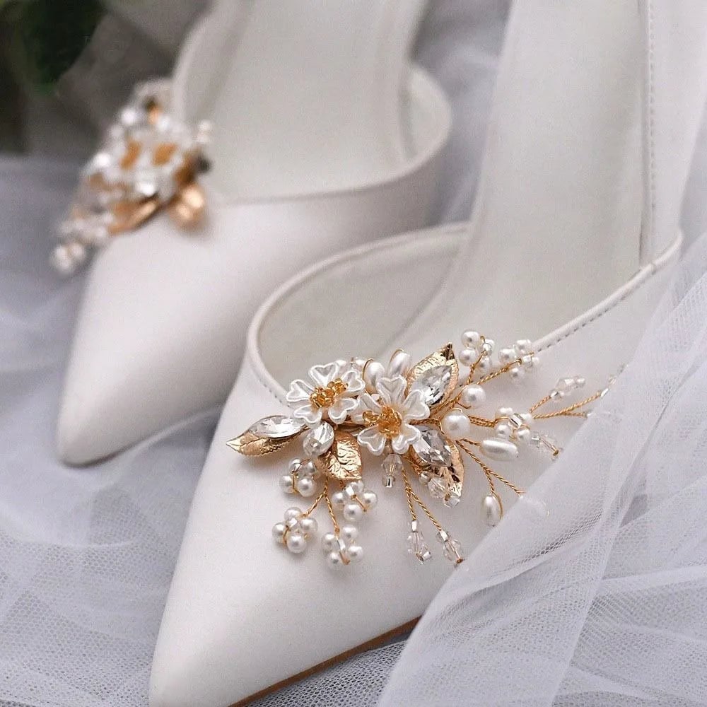 Rhinestone Shoe Clips Buckles Crystal Flower Shoe Charms Ornaments Corsage Wedding Party Boots Dress Bag Decoration for Image 6