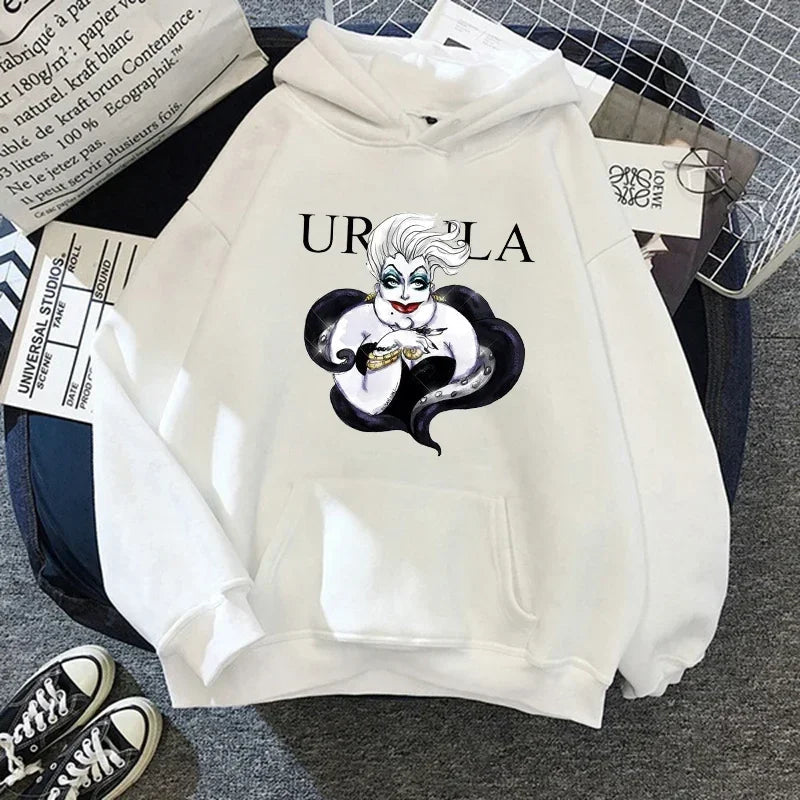 Disney Graphics Print Women Hoodie Fashion Villains Bad Girl Have More Fun Hoodies Tops 90s Harajuku Gothic Hooded Image 4