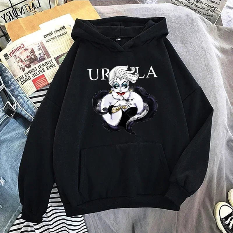 Disney Graphics Print Women Hoodie Fashion Villains Bad Girl Have More Fun Hoodies Tops 90s Harajuku Gothic Hooded Image 1