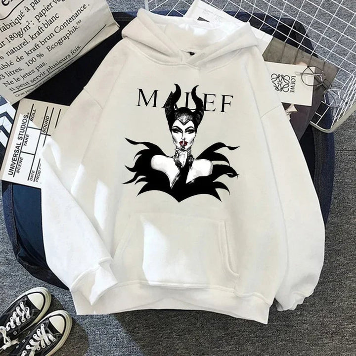 Disney Graphics Print Women Hoodie Fashion Villains Bad Girl Have More Fun Hoodies Tops 90s Harajuku Gothic Hooded Image 1