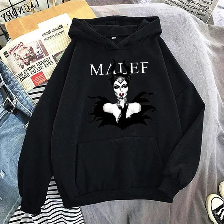 Disney Graphics Print Women Hoodie Fashion Villains Bad Girl Have More Fun Hoodies Tops 90s Harajuku Gothic Hooded Image 8