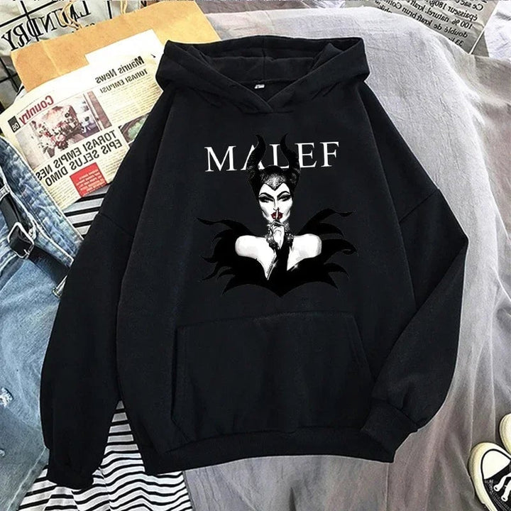 Disney Graphics Print Women Hoodie Fashion Villains Bad Girl Have More Fun Hoodies Tops 90s Harajuku Gothic Hooded Image 1