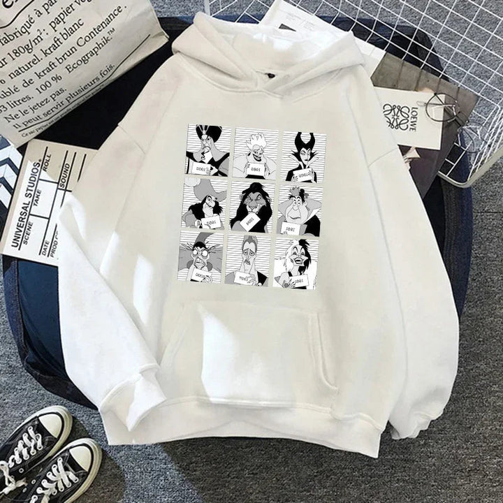 Disney Graphics Print Women Hoodie Fashion Villains Bad Girl Have More Fun Hoodies Tops 90s Harajuku Gothic Hooded Image 10