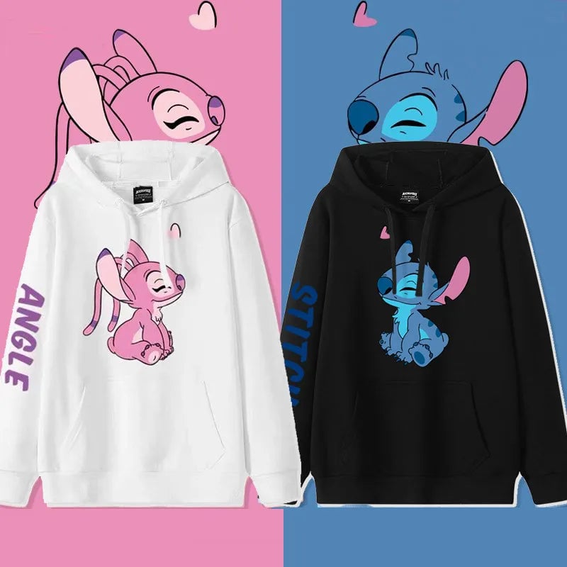 Disney Winter Couples Hoodie Stitch Sweater Loose Jacket Clothes Womens Tops Image 1