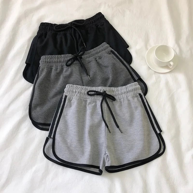 Summer High-Waisted Elastic Loose Sports And Casual Running Shorts For Women Image 2