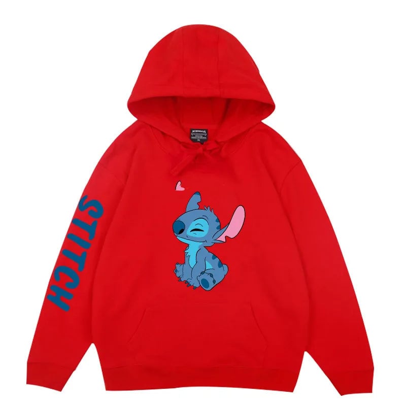 Disney Winter Couples Hoodie Stitch Sweater Loose Jacket Clothes Womens Tops Image 1