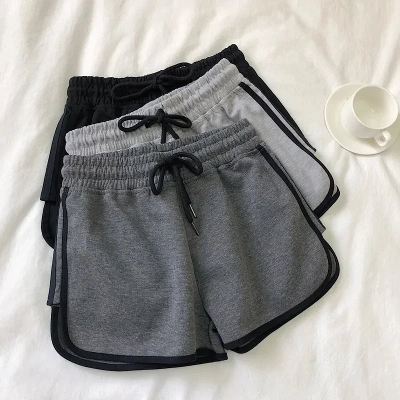 Summer High-Waisted Elastic Loose Sports And Casual Running Shorts For Women Image 3