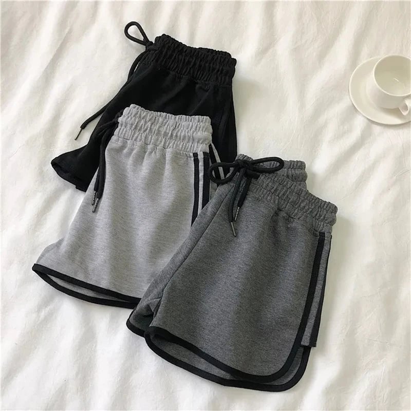 Summer High-Waisted Elastic Loose Sports And Casual Running Shorts For Women Image 4