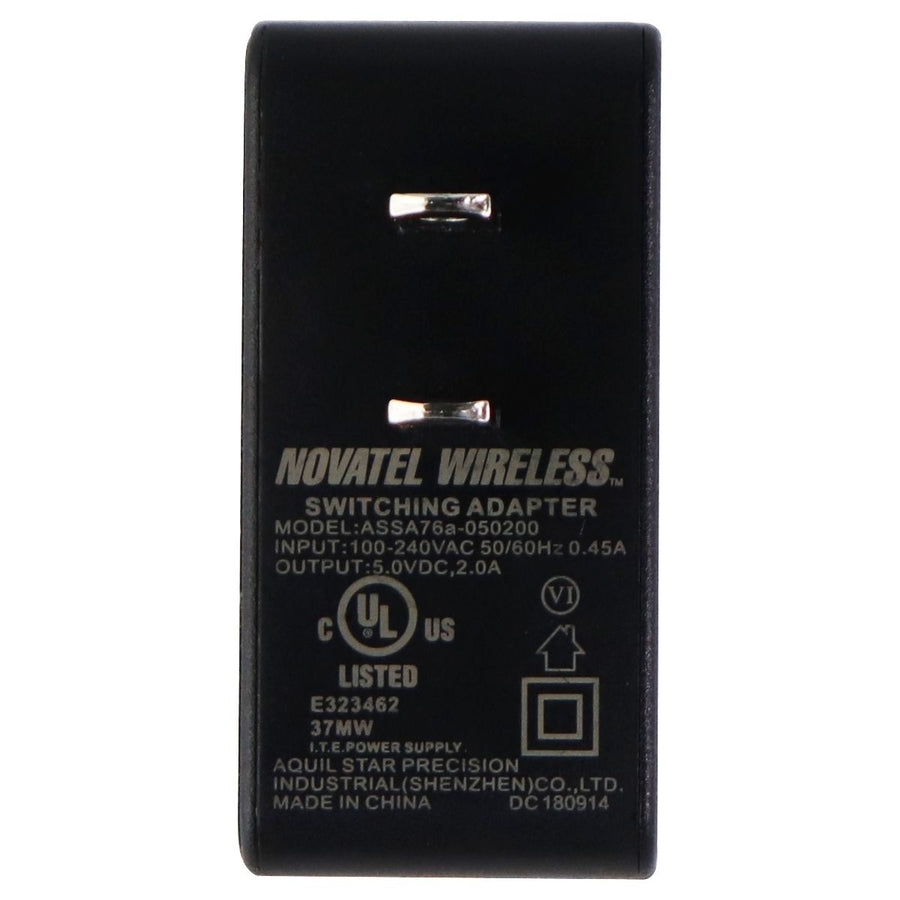 Novatel Wireless Switching Adapter Single 2A USB Wall Charger - Black Image 1