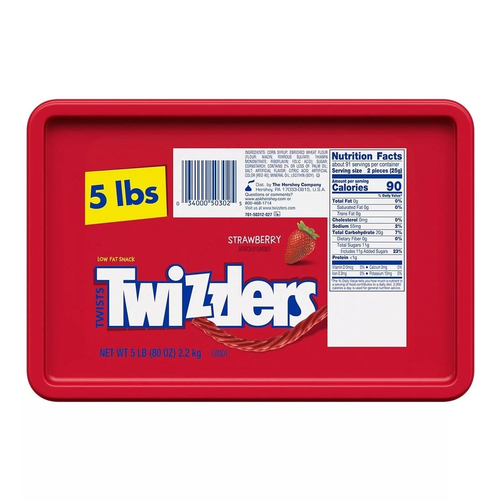 Twizzlers Strawberry Flavored Twists Tub (5 Pounds) Image 2