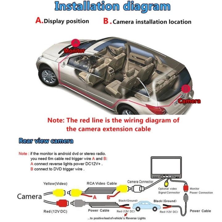 Rear View Camera CCD Waterproof Night Vision 170 Degree HD Backup Monitor Image 7