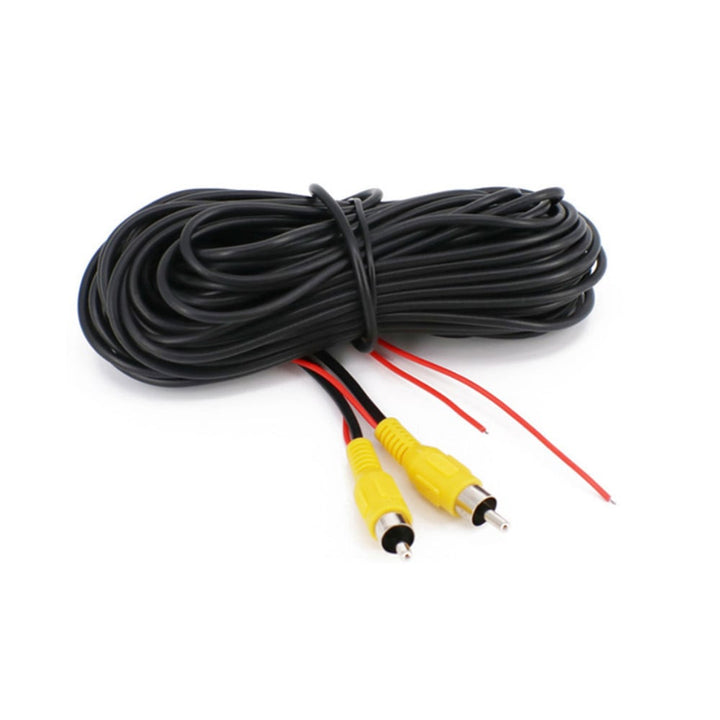 Universal 6M RCA Video Cable for Car Rear View Camera Black 19.69ft Wire Image 4