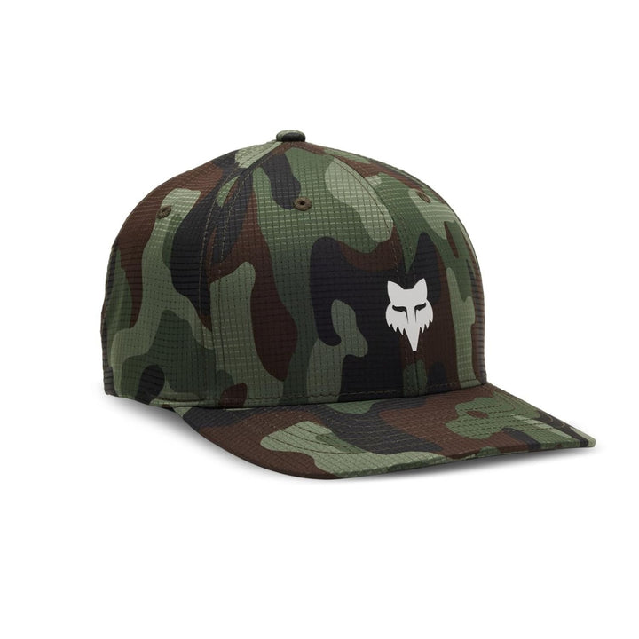 Fox Racing Mens Camo Flexfit Cap Green Tech GRN CAM Size Adjustable Fit Image 3