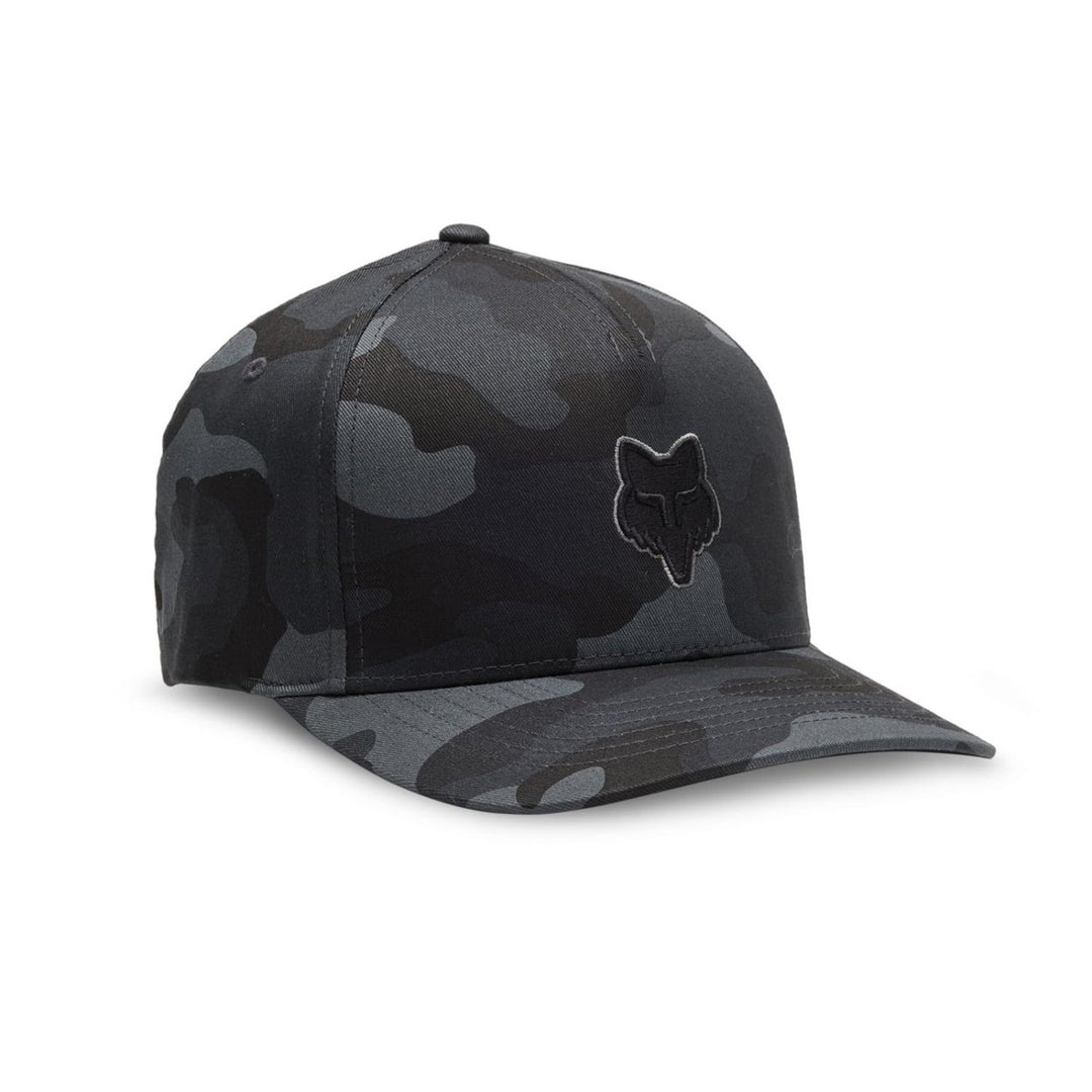 Fox Racing Mens Flexfit Hat Black Camouflage Fox Head Design Size Adjustable Image 3