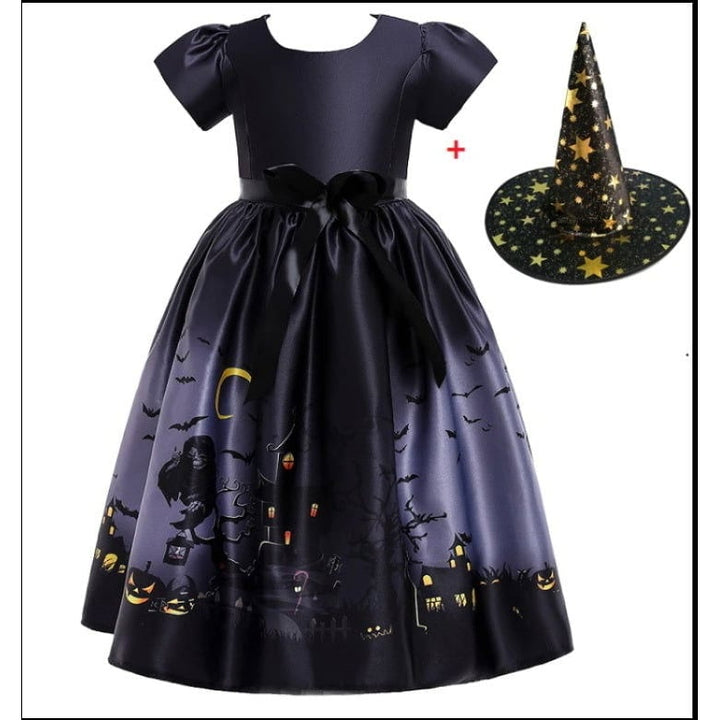 Halloween Princess Dress Halloween Printed Mesh Image 1