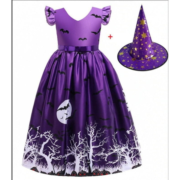 Halloween Princess Dress Halloween Printed Mesh Image 3