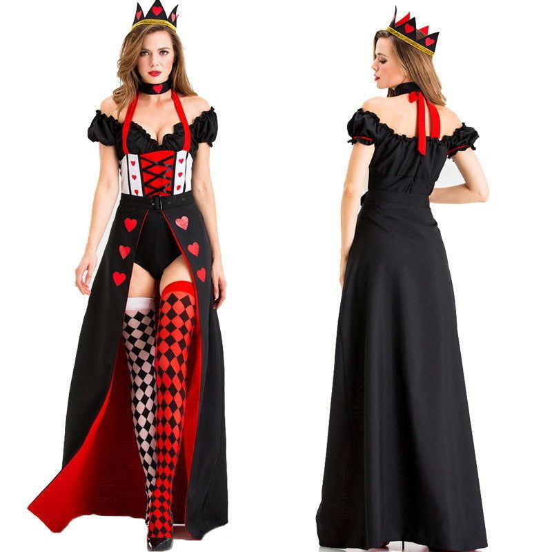 Queen Of Hearts Queen Dress Uniform Halloween Costume Image 1