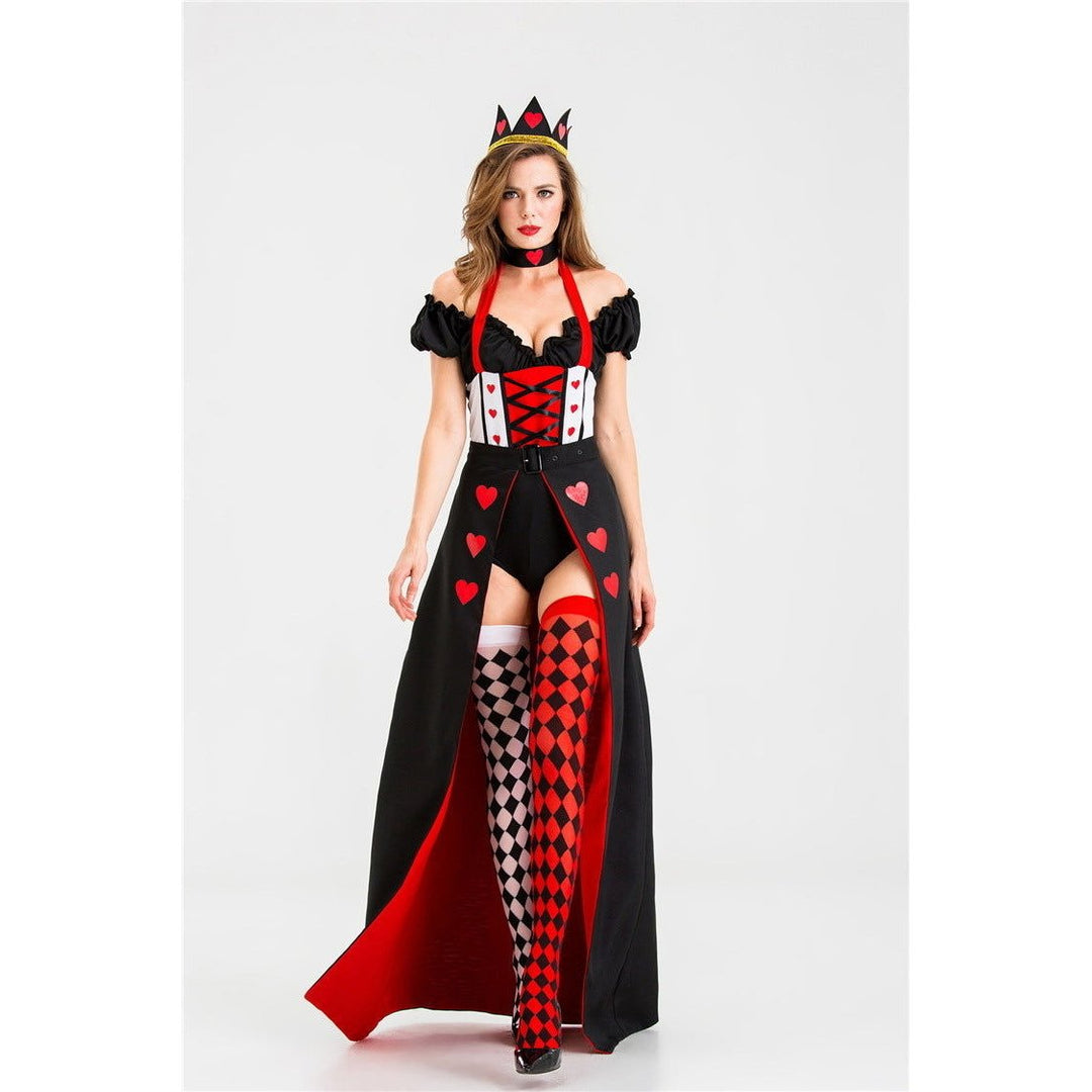 Queen Of Hearts Queen Dress Uniform Halloween Costume Image 1