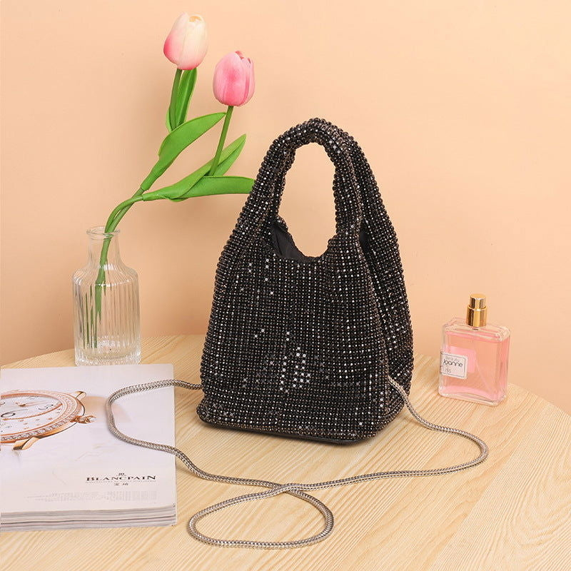 Womens Cross Body Portable Chain Gas Evening Bag Image 7