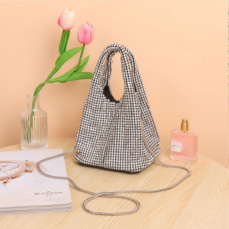 Womens Cross Body Portable Chain Gas Evening Bag Image 8