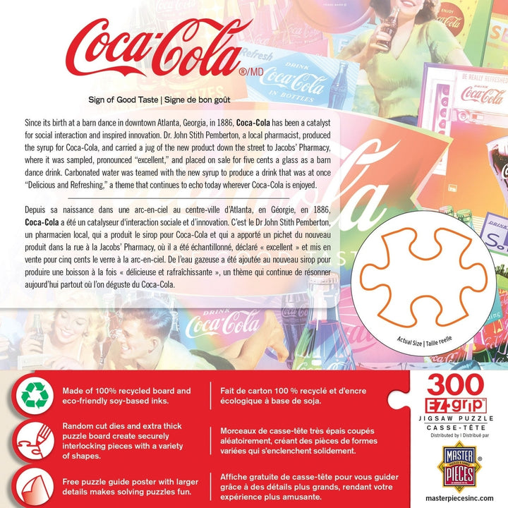 Coca-Cola - Sign of Good Taste 300 Piece EZ Grip Jigsaw Puzzle Image 3