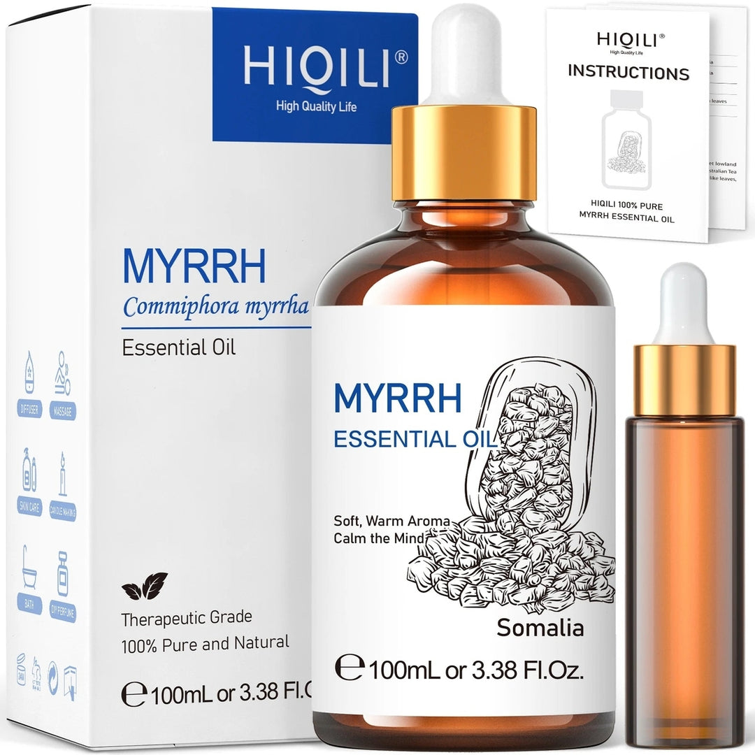 HIQILI 100ML Myrrh Essential Oils,100% Pure Nature for Aromatherapy Image 1