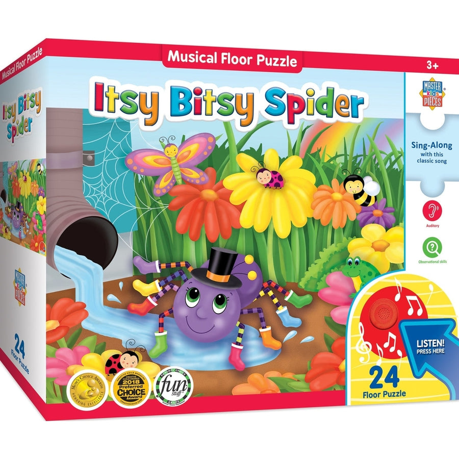 Itsy Bitsy Spider Musical Floor Jigsaw Puzzle 24 Pieces 18x24 Sound Kids Fun Image 1