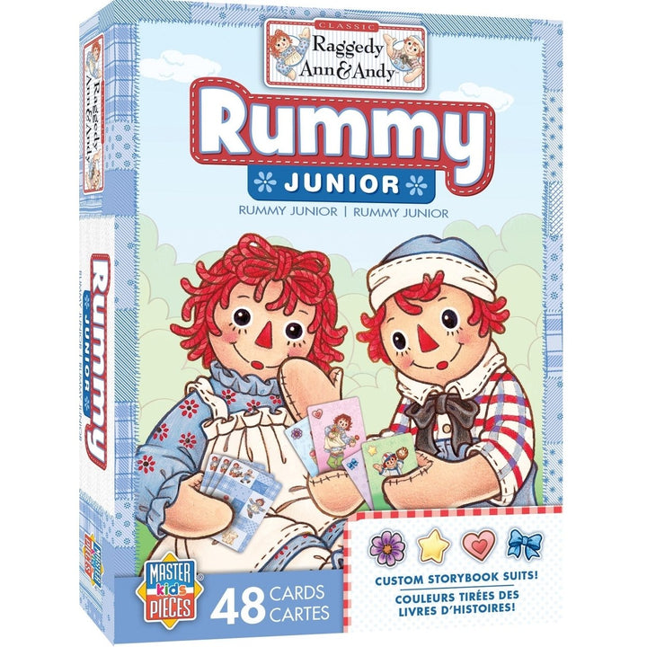 Raggedy Ann and Andy Rummy Junior Card Game 48 Illustrated Playing Cards Family Fun Image 1