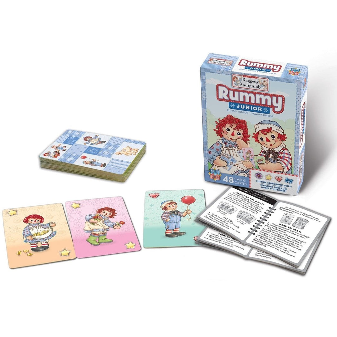 Raggedy Ann and Andy Rummy Junior Card Game 48 Illustrated Playing Cards Family Fun Image 2