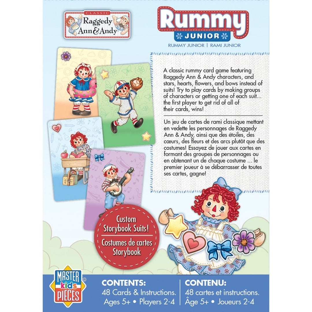 Raggedy Ann and Andy Rummy Junior Card Game 48 Illustrated Playing Cards Family Fun Image 3