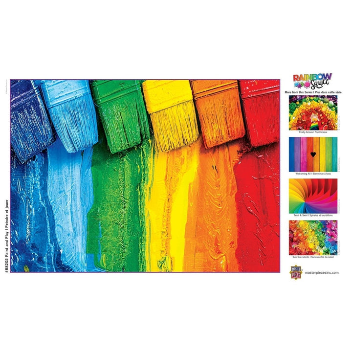 MasterPieces Rainbow Sauce 500 Piece Jigsaw Puzzle 15x21 Colorful Fun Recycled Image 4