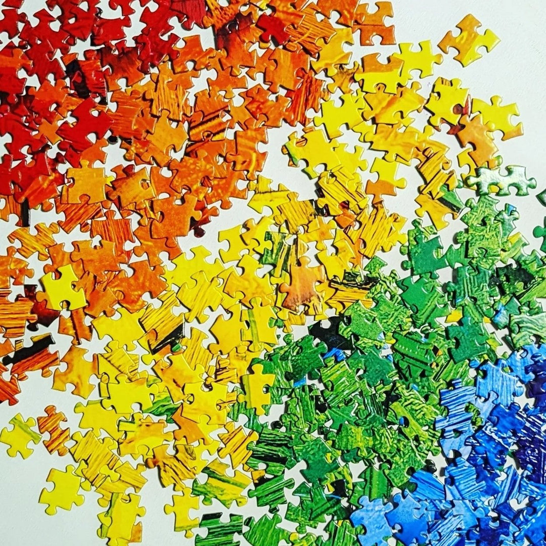 MasterPieces Rainbow Sauce 500 Piece Jigsaw Puzzle 15x21 Colorful Fun Recycled Image 6