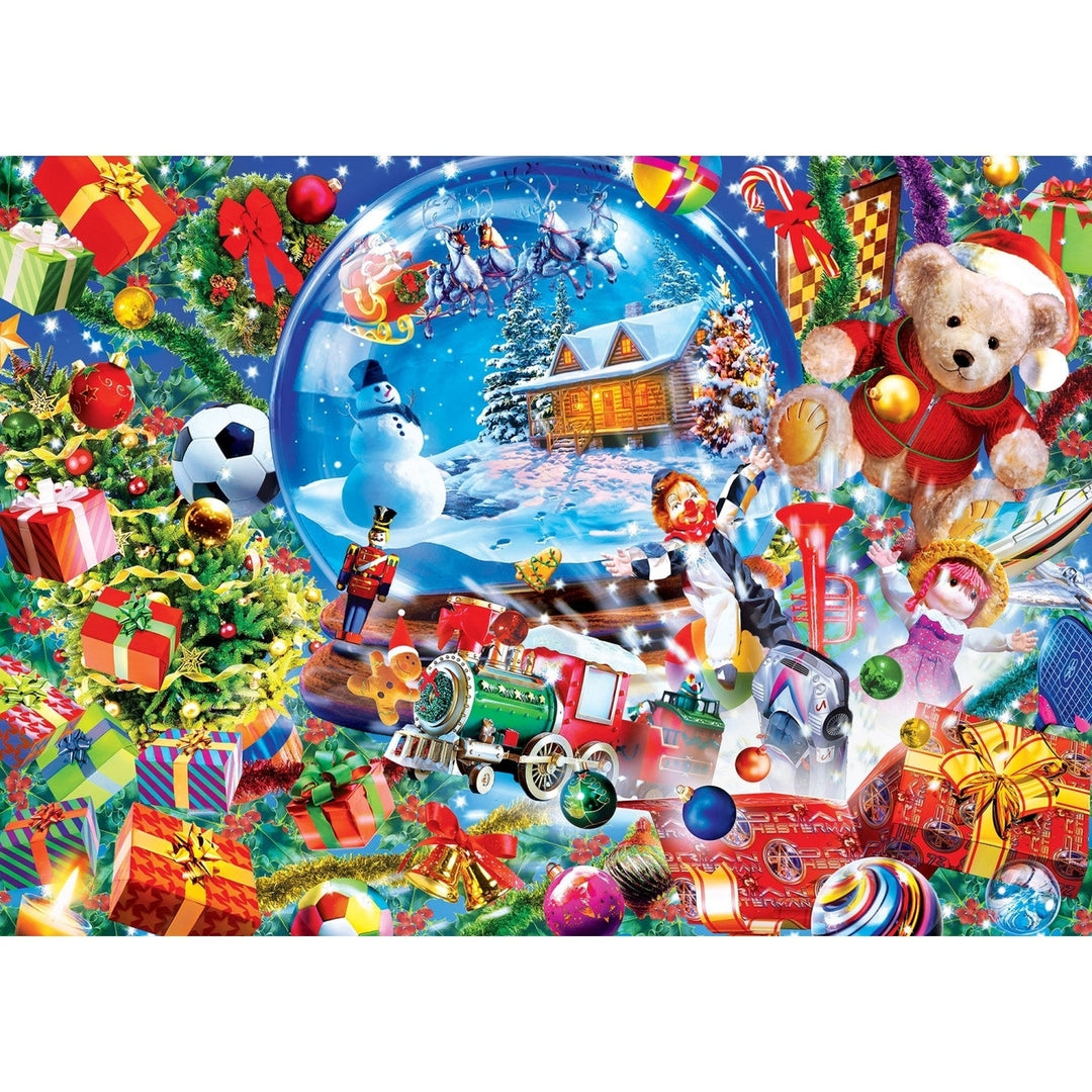 MasterPieces Sparkle and Shine 500 Piece Glitter Jigsaw Puzzle 15x21 Holiday Art Image 2