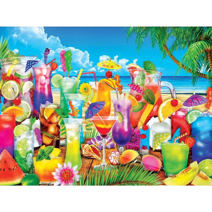 MasterPieces Trendz Umbrella Drinks 300pc EZ Grip Jigsaw Puzzle 18x24" Recycled Image 2