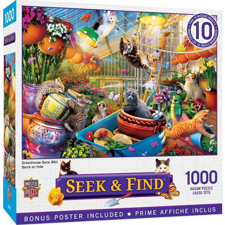 Seek and Find - Greenhouse Gone Wild 1000 Piece Jigsaw Puzzle Image 1