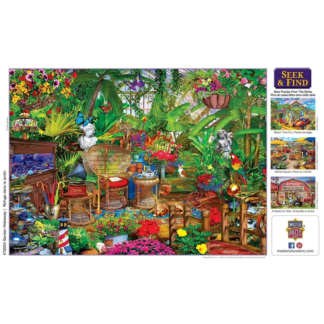 MasterPieces 1000 Piece Seek and Find Garden Hideaway Jigsaw Puzzle 19.25x26.75 Image 4